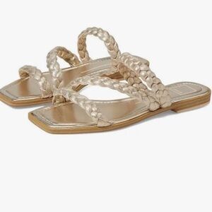 Dolce Vita Braided Strap Slide Sandals - Lite Gold Iman Size 10 NWT in the box.